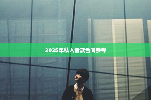 2025年私人借款合同参考