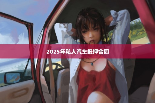 2025年私人汽车抵押合同