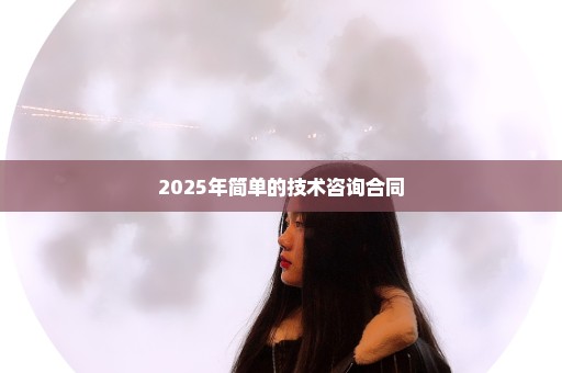 2025年简单的技术咨询合同