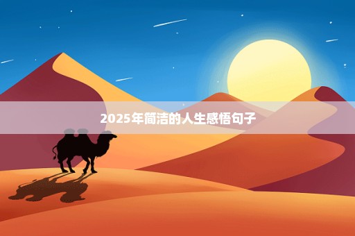 2025年简洁的人生感悟句子