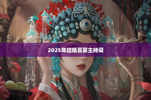 2025年结婚喜宴主持词