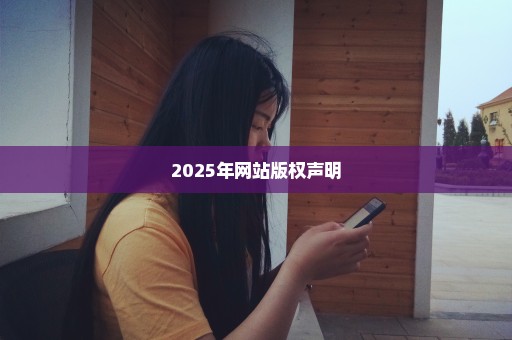 2025年网站版权声明