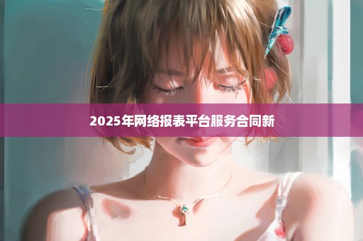 2025年网络报表平台服务合同新
