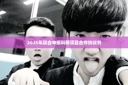 2025年联合申报科研项目合作协议书