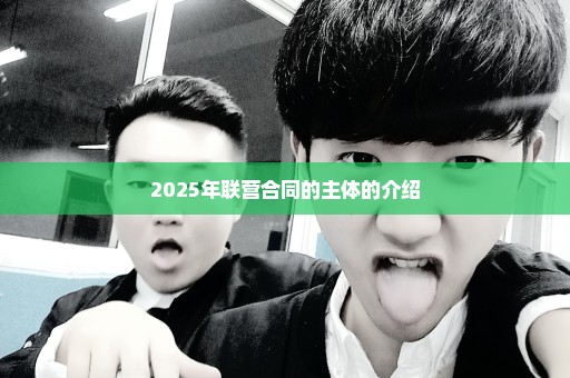 2025年联营合同的主体的介绍
