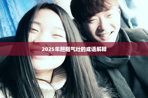 2025年胆粗气壮的成语解释
