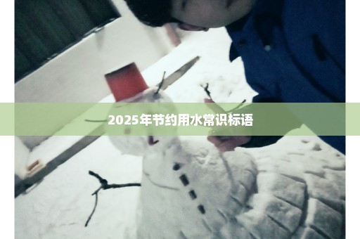 2025年节约用水常识标语