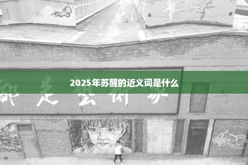 2025年苏醒的近义词是什么
