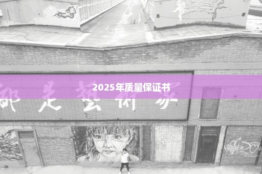 2025年质量保证书