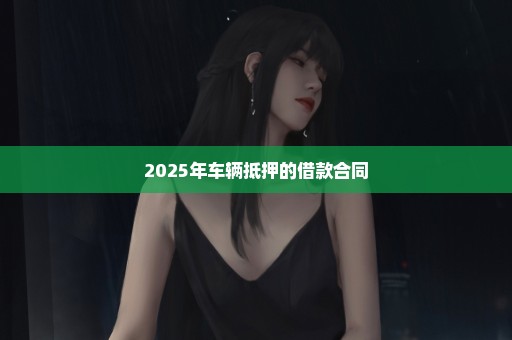 2025年车辆抵押的借款合同