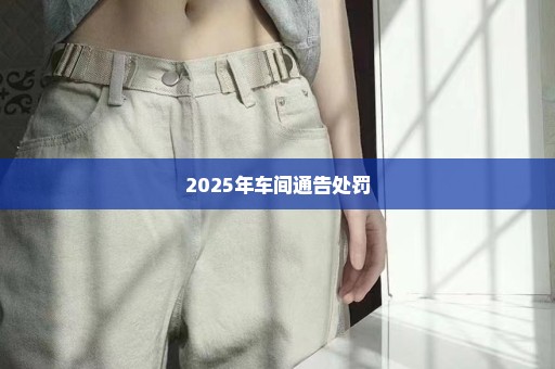 2025年车间通告处罚