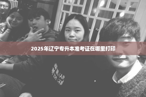 2025年辽宁专升本准考证在哪里打印