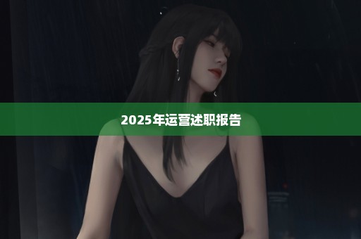 2025年运营述职报告