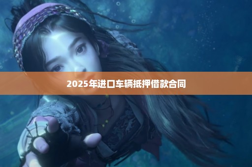 2025年进口车辆抵押借款合同