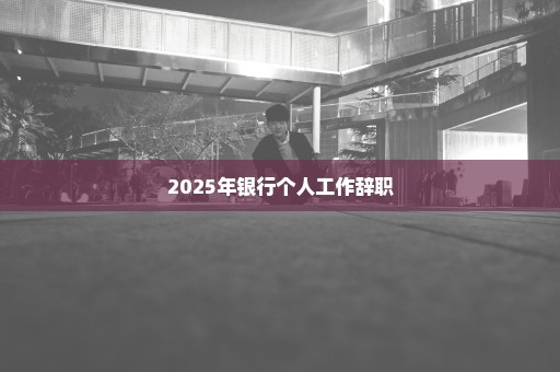 2025年银行个人工作辞职