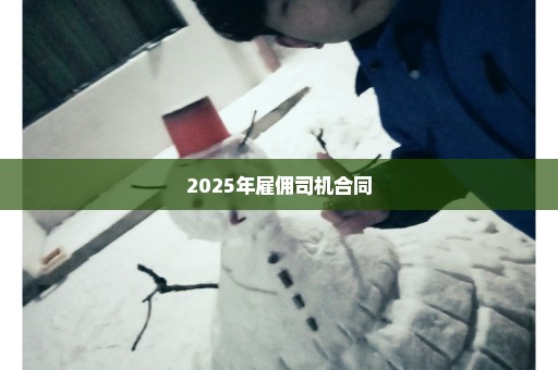 2025年雇佣司机合同