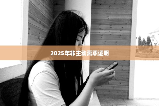 2025年非主动离职证明