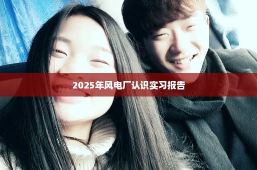2025年风电厂认识实习报告