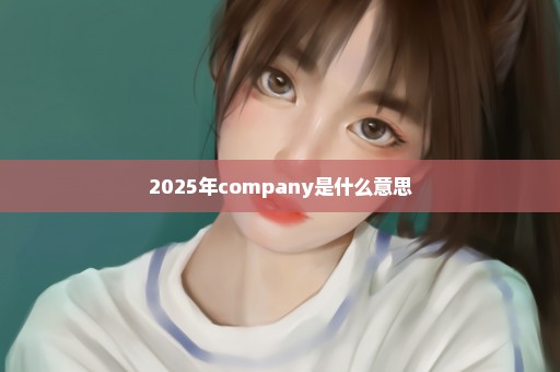 2025年company是什么意思