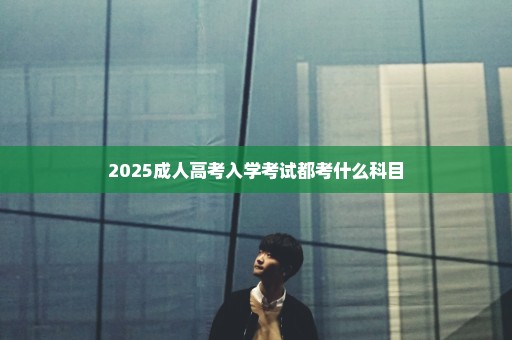 2025成人高考入学考试都考什么科目