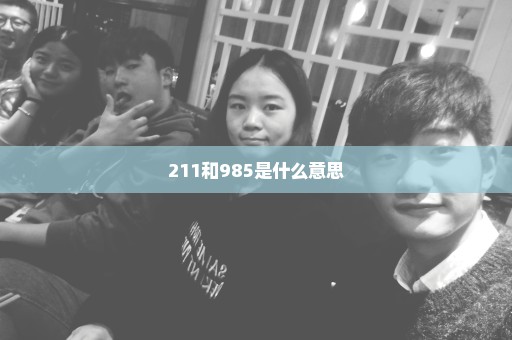 211和985是什么意思