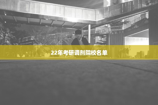 22年考研调剂院校名单