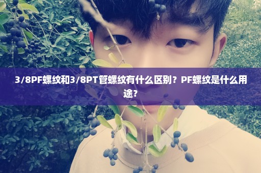 3/8PF螺纹和3/8PT管螺纹有什么区别？PF螺纹是什么用途？