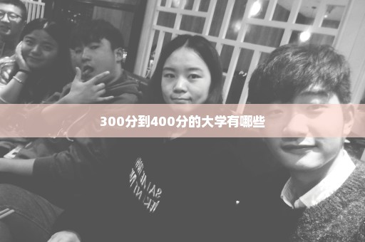 300分到400分的大学有哪些