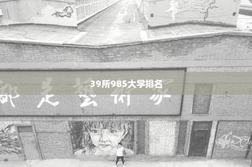 39所985大学排名