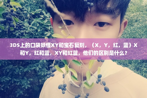 3DS上的口袋妖怪XY和宝石复刻，（X，Y，红，蓝）X和Y，红和蓝，XY和红蓝，他们的区别是什么？