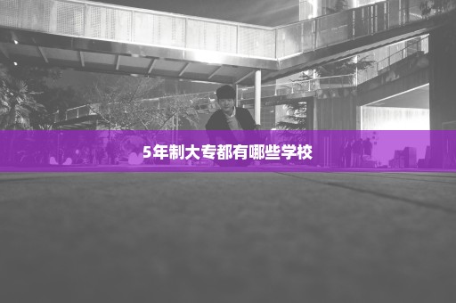 5年制大专都有哪些学校