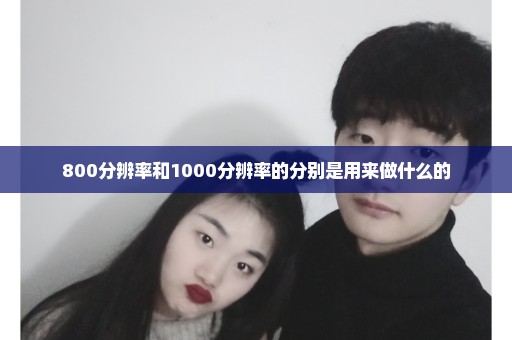 800分辨率和1000分辨率的分别是用来做什么的