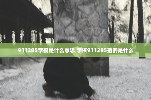 911285学校是什么意思 学校911285指的是什么