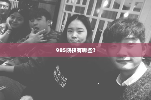 985院校有哪些？