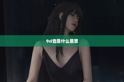 9d音质什么意思