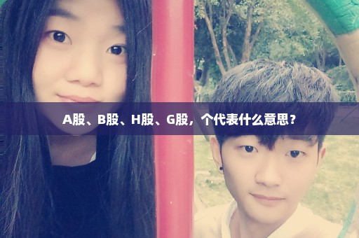 A股、B股、H股、G股，个代表什么意思？