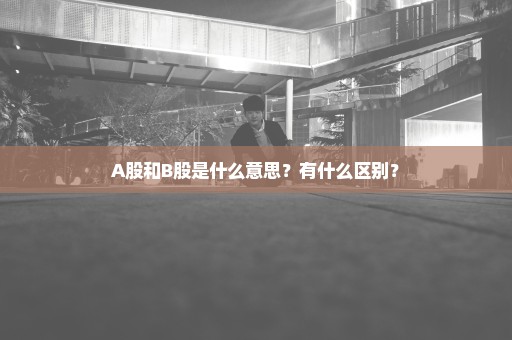A股和B股是什么意思？有什么区别？