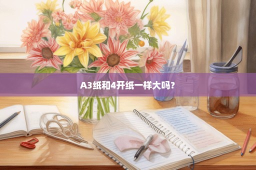 A3纸和4开纸一样大吗？