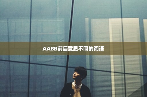 AABB前后意思不同的词语