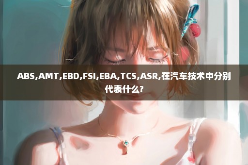 ABS,AMT,EBD,FSI,EBA,TCS,ASR,在汽车技术中分别代表什么?