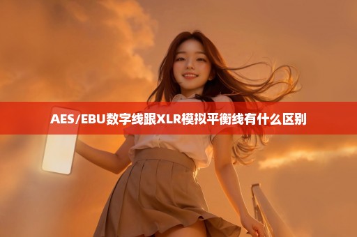 AES/EBU数字线跟XLR模拟平衡线有什么区别