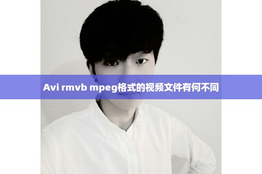 Avi rmvb mpeg格式的视频文件有何不同