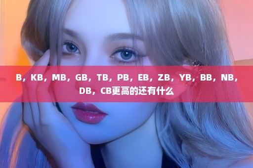 B，KB，MB，GB，TB，PB，EB，ZB，YB，BB，NB，DB，CB更高的还有什么