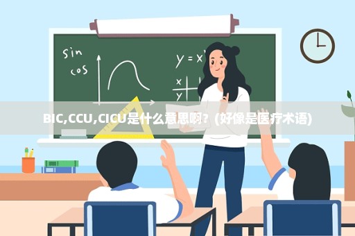 BIC,CCU,CICU是什么意思啊？(好像是医疗术语)