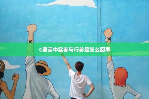 C语言中实参与行参是怎么回事