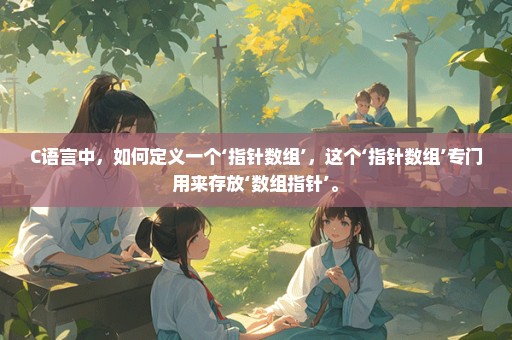 C语言中，如何定义一个‘指针数组’，这个‘指针数组’专门用来存放‘数组指针’。