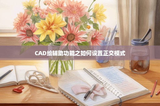 CAD绘辅助功能之如何设置正交模式