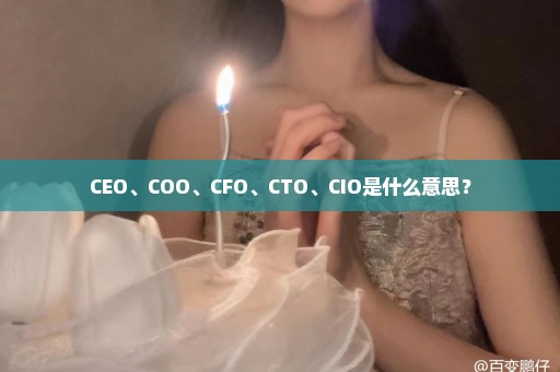 CEO、COO、CFO、CTO、CIO是什么意思？