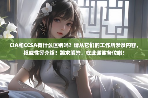 CIA和CCSA有什么区别吗？请从它们的工作所涉及内容，权威性等介绍！跪求解答，在此谢谢各位啦！