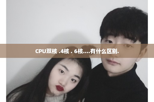 CPU双核 .4核 . 6核....有什么区别.
